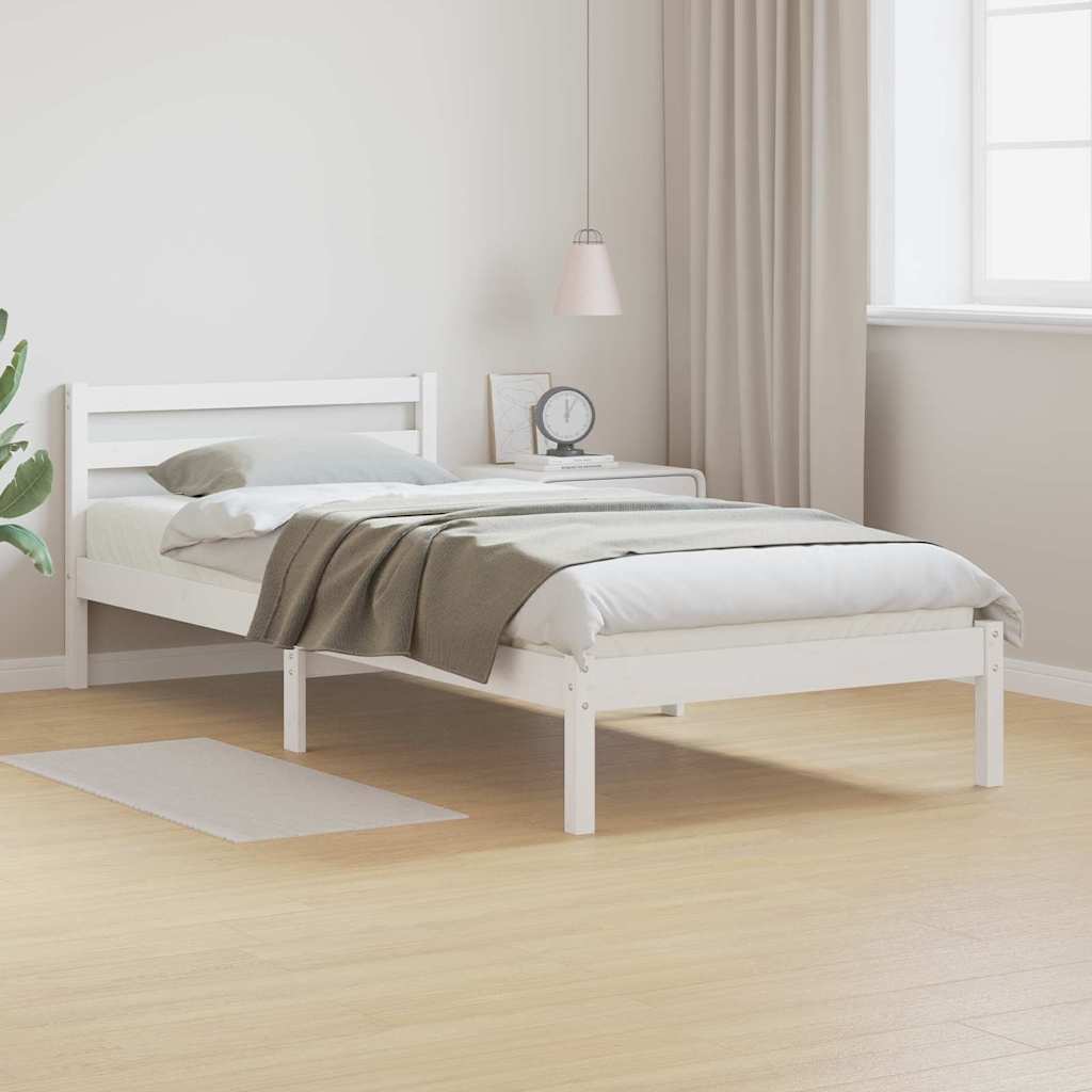 Sengestamme Hvit 225,5 X 105,5 X 69,5 Cm Massiv Furu