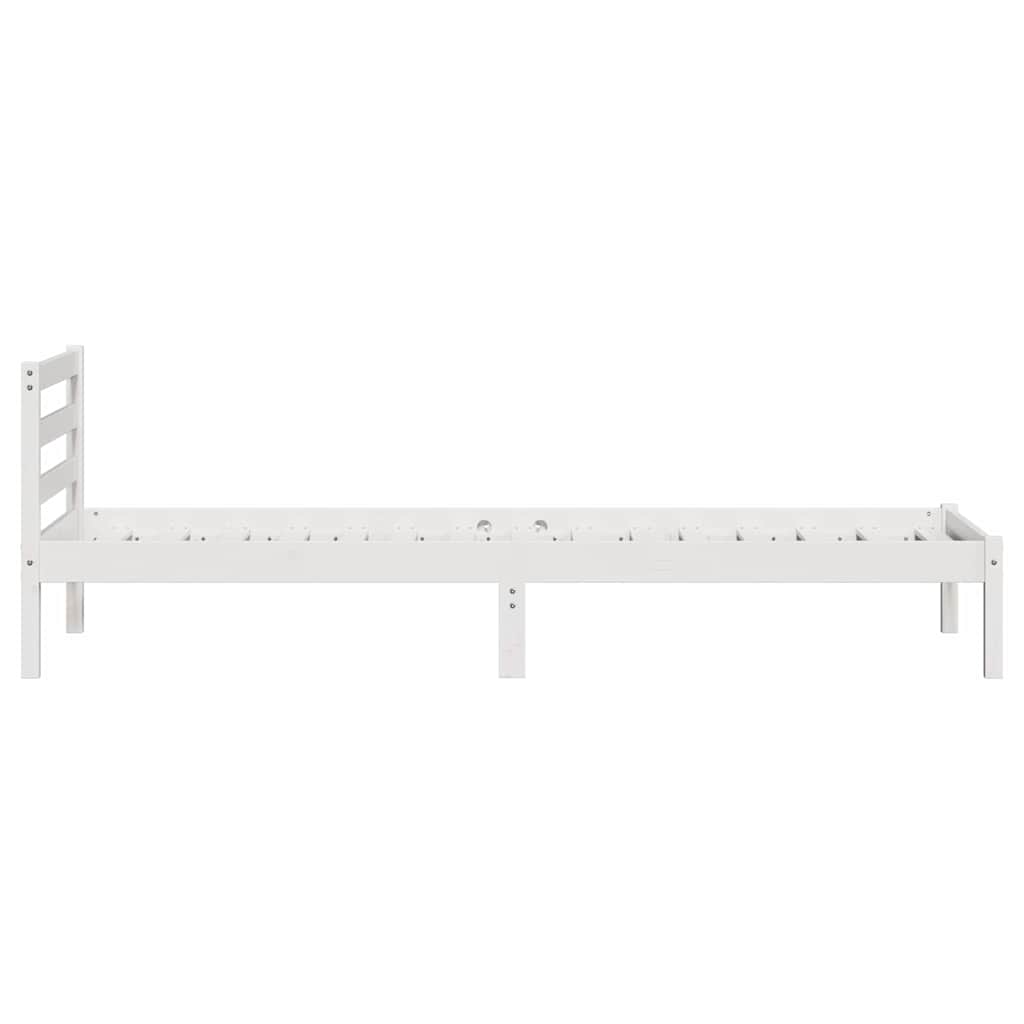 Sengestamme Hvit 225,5 X 105,5 X 69,5 Cm Massiv Furu