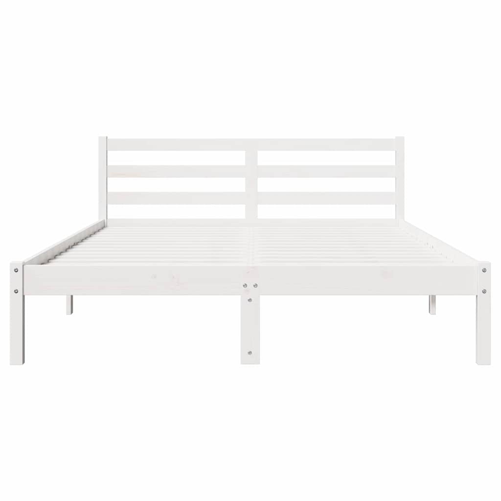 Sengestamme Hvit 225,5 X 145,5 X 69,5 Cm Massiv Furu