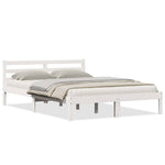 Sengestamme Hvit 225,5 X 145,5 X 69,5 Cm Massiv Furu