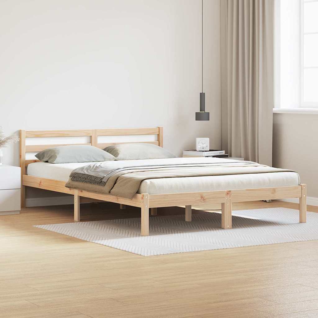 Sengestamme Brun 225,5 X 165,5 X 69,5 Cm Massiv Furu