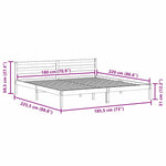 Sengestamme Brun 225,5 X 185,5 X 69,5 Cm Massiv Furu