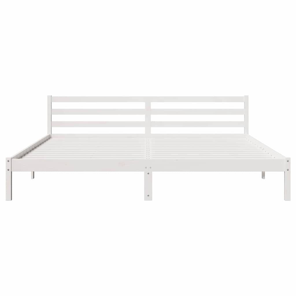 Sengestamme Hvit 225,5 X 185,5 X 69,5 Cm Massiv Furu