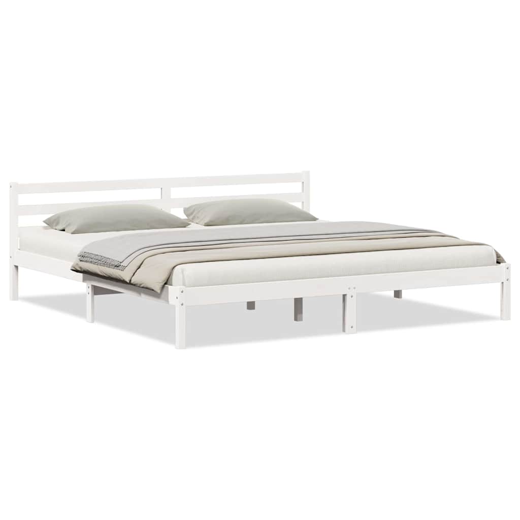 Sengestamme Hvit 225,5 X 185,5 X 69,5 Cm Massiv Furu