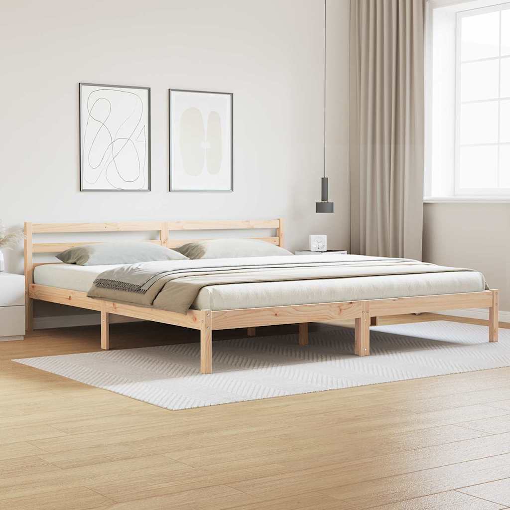 Sengestamme Brun 225,5 X 205,5 X 69,5 Cm Massiv Furu