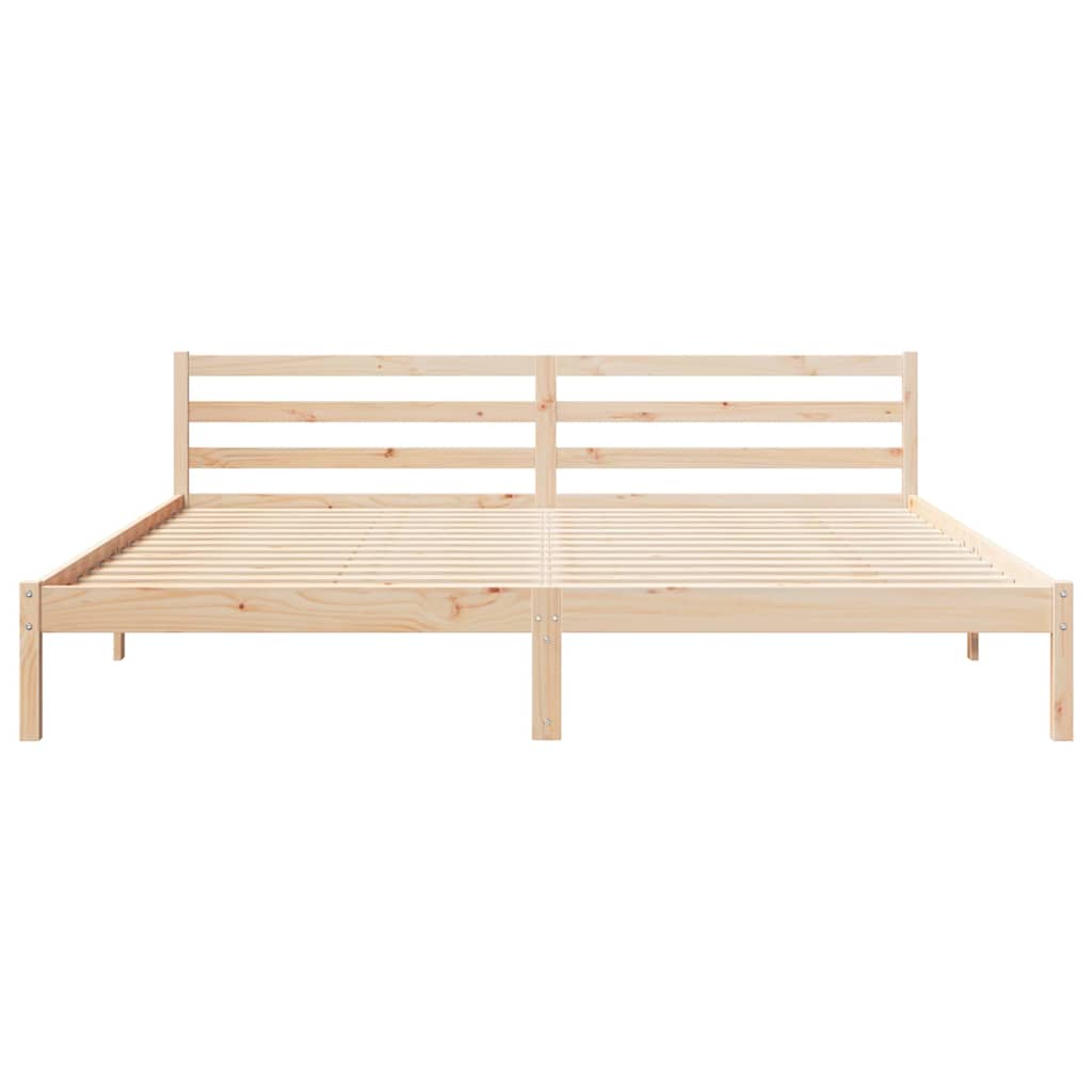 Sengestamme Brun 225,5 X 205,5 X 69,5 Cm Massiv Furu