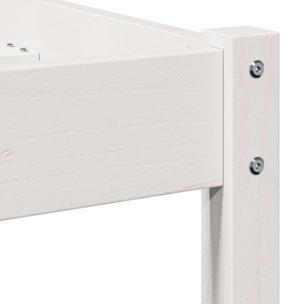 Sengeramme Med Hodegjerde Hvit 220 X 200 Cm Heltre Furu