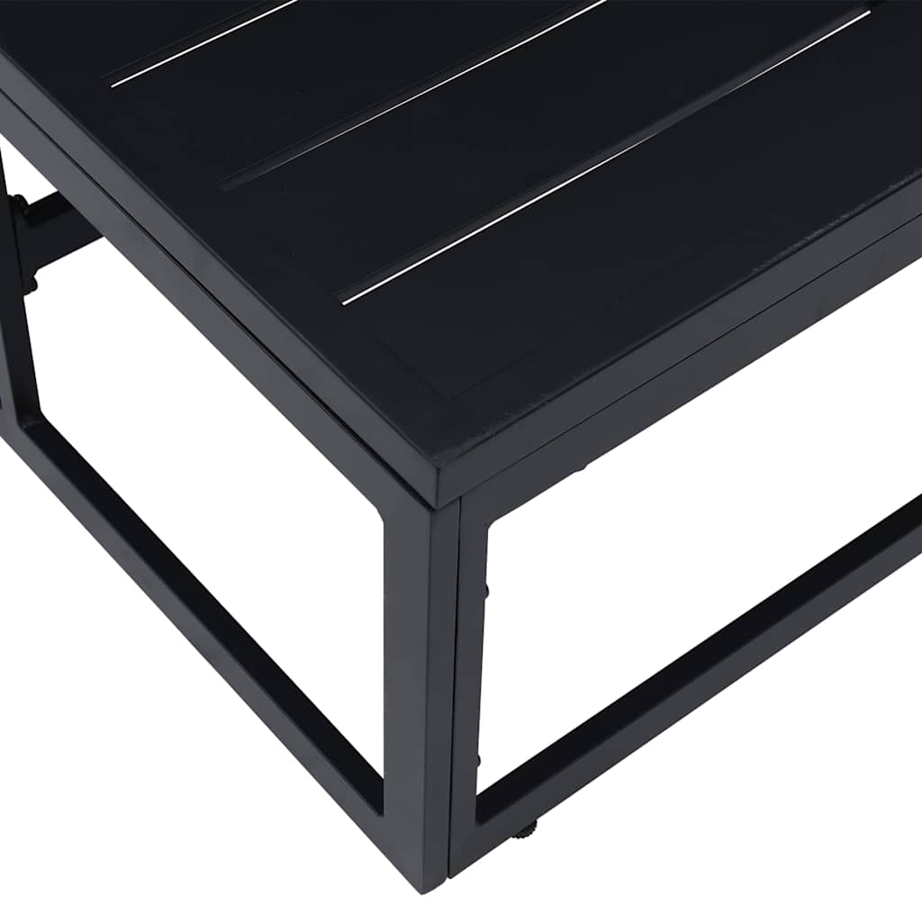 Utendørs Møbler Svart 70 X 70 X 32 Cm Metall