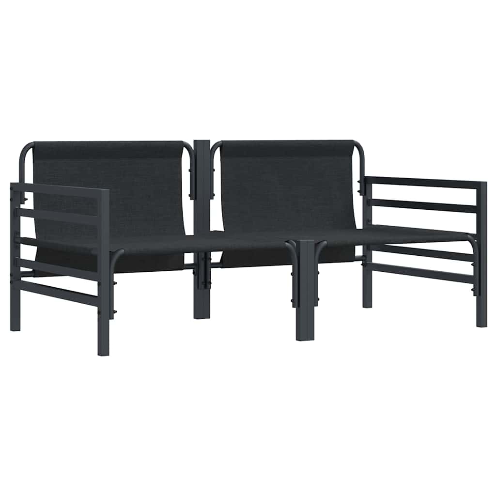 Utendørs Møbler Med Pute 2 Stk Antrasitt 80 X 80 X 71 Cm Stål