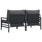 Utendørs Møbler Med Pute 2 Stk Antrasitt 80 X 80 X 71 Cm Stål