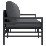 Utendørs Møbler Med Pute 2 Stk Antrasitt 80 X 80 X 71 Cm Stål