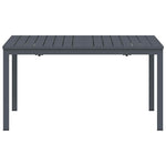 Terrassebord Antrasitt 180 X 80 X 74 Cm Pulverlakkert Stål