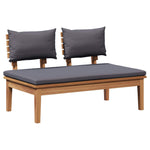 Hagesofa Set 4 Pcs Brun Og Grå