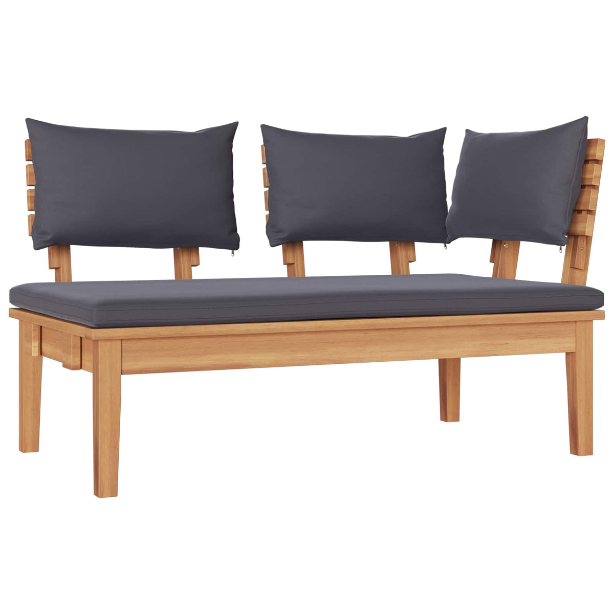 Hagesofa Set 4 Pcs Brun Og Grå