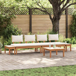 Hagesofa Set 5 Pcs Brun Og Krem
