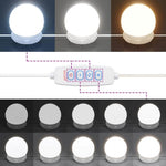 Speillamper Med Led -Stripelys Hvit 4,5 X 4,5 X 4,8 Cm Plast