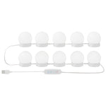 Speillamper Med Led -Stripelys Hvit 4,5 X 4,5 X 4,8 Cm Plast
