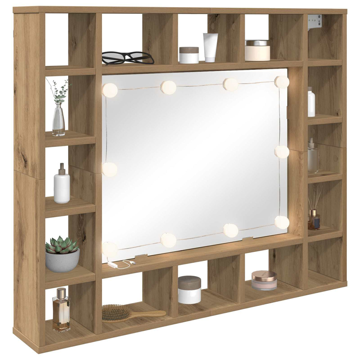 Speillamper Med Led -Stripelys Hvit 4,5 X 4,5 X 4,8 Cm Plast