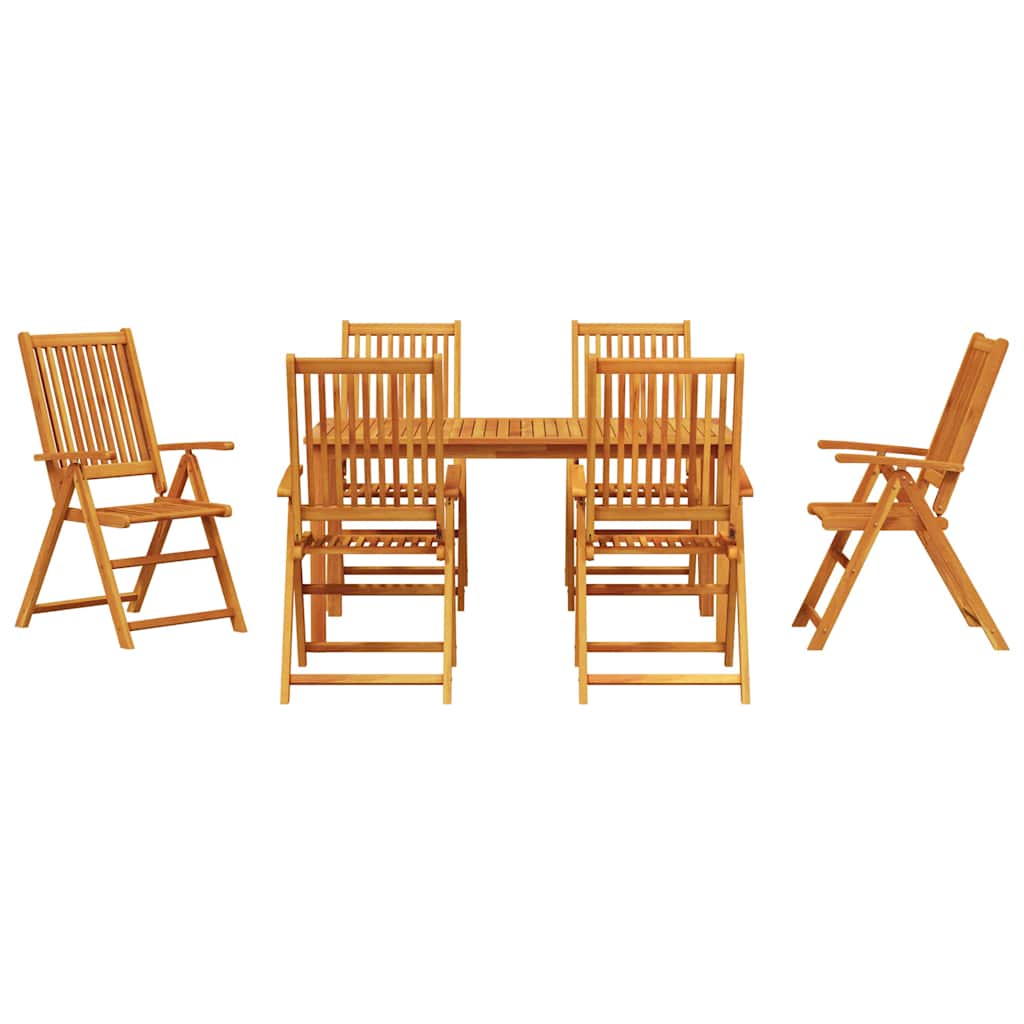 Hage Spisegruppe 7 Pcs Brun Solid Akasietre