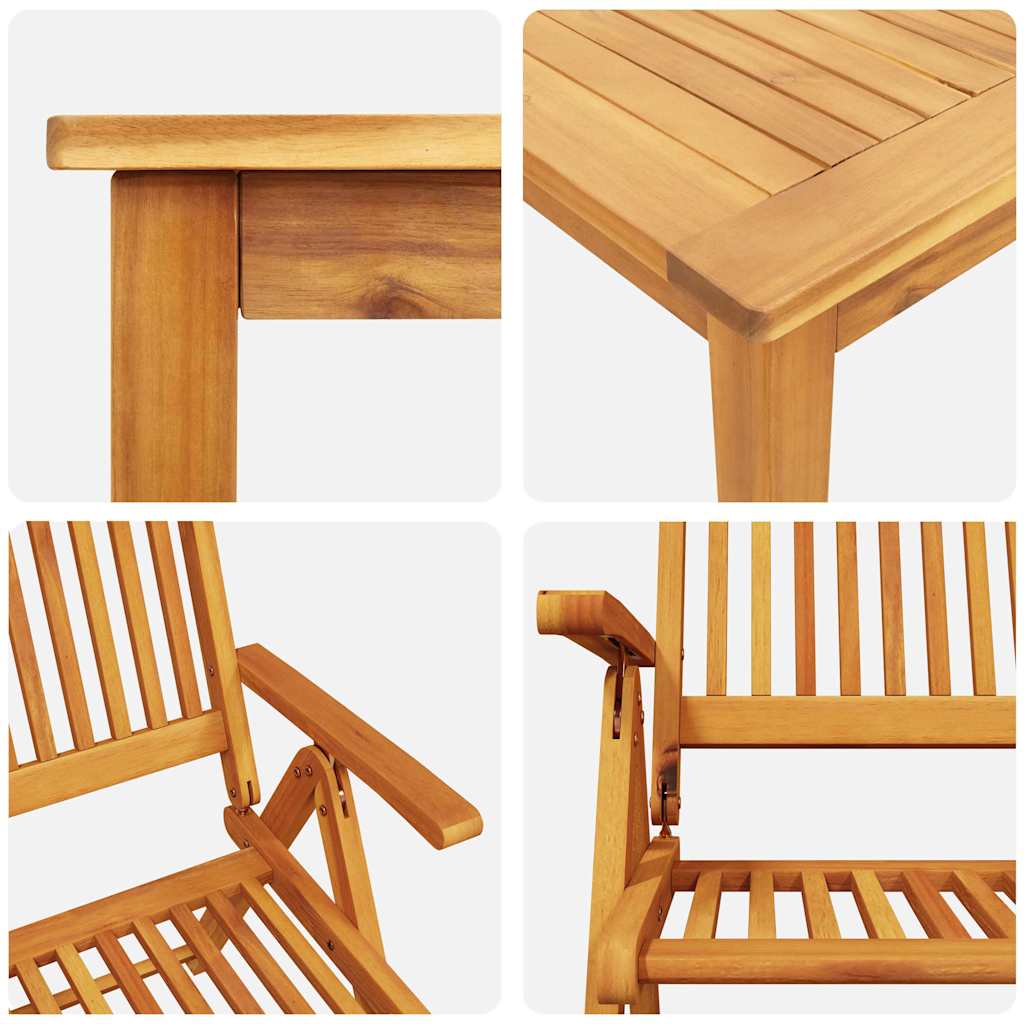 Hage Spisegruppe 7 Pcs Brun Solid Akasietre