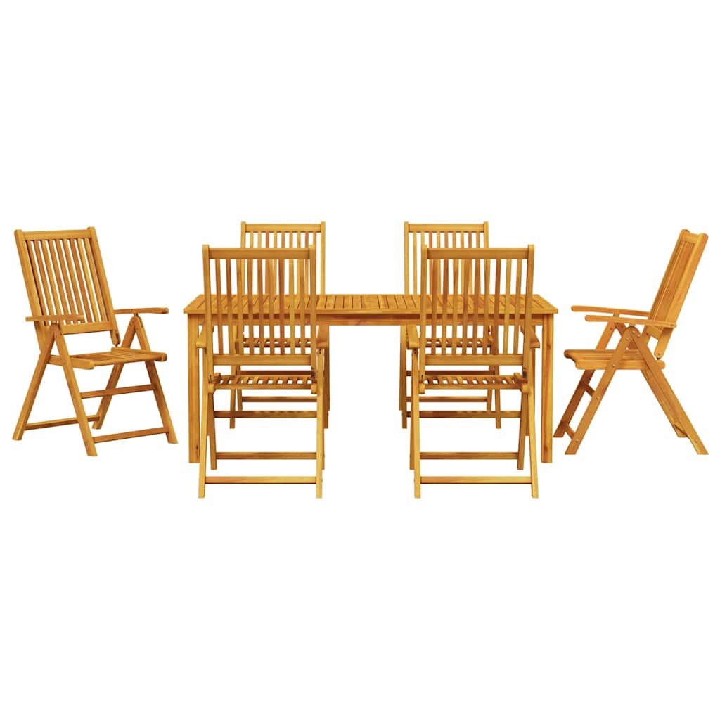 Hage Spisegruppe 7 Pcs Brun Solid Akasietre