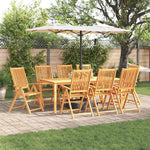 Hage Spisegruppe 9 Pcs Brun Solid Akasietre