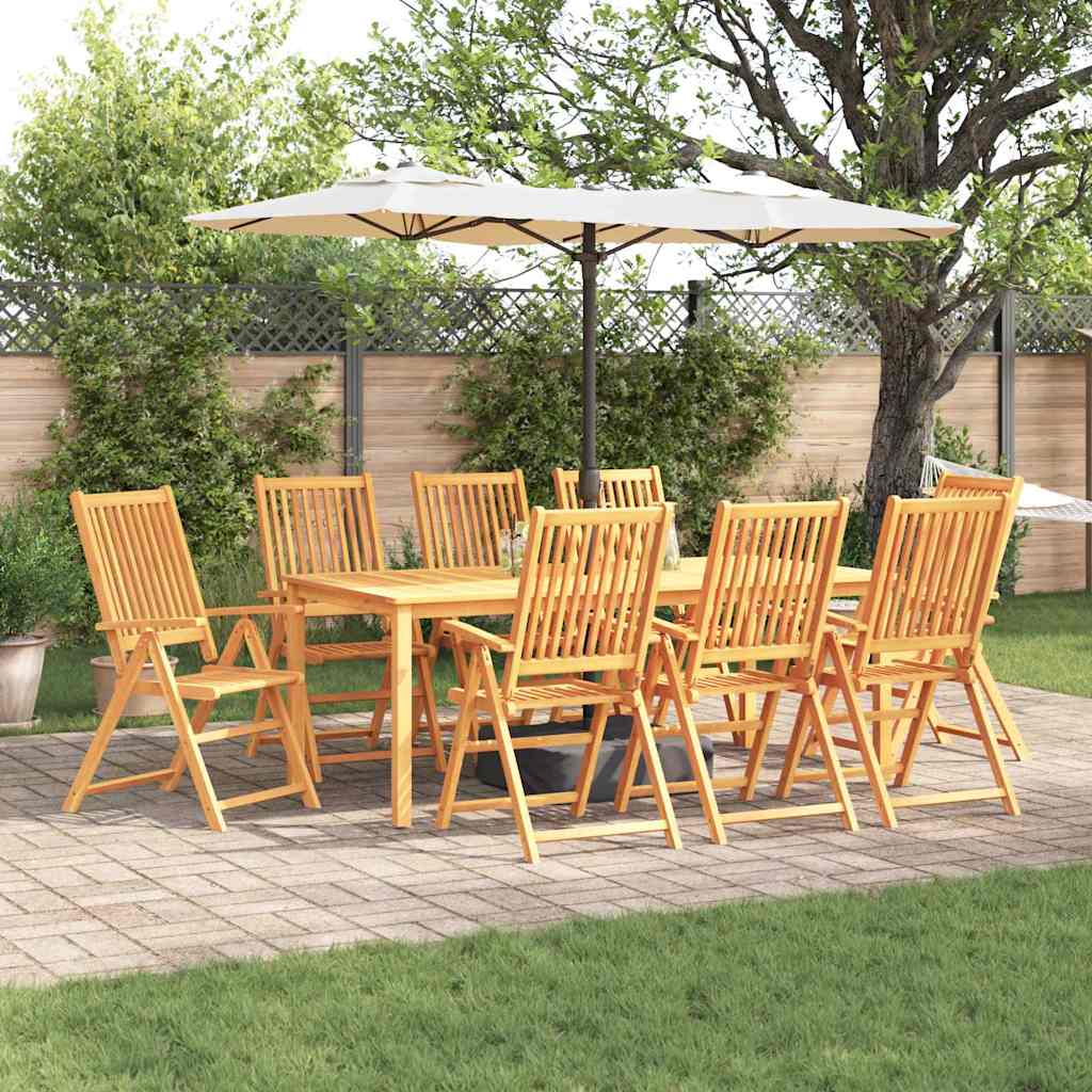 Hage Spisegruppe 9 Pcs Brun Solid Akasietre