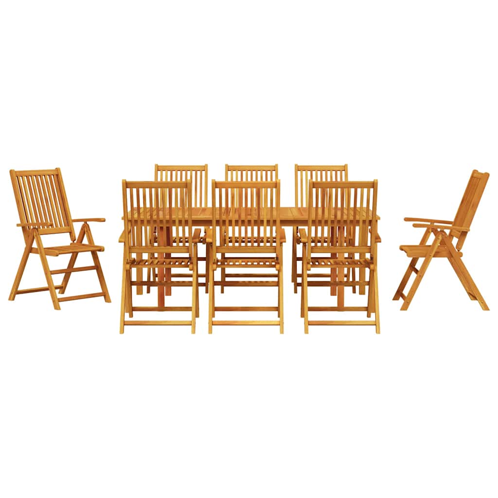 Hage Spisegruppe 9 Pcs Brun Solid Akasietre