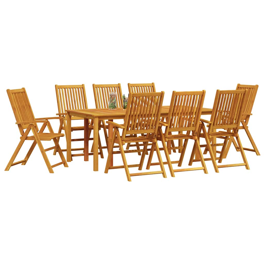 Hage Spisegruppe 9 Pcs Brun Solid Akasietre