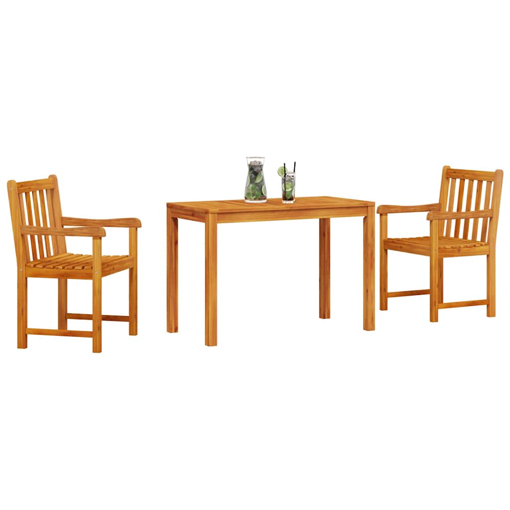 Hage Spisegruppe 3 Pcs Brun Solid Akasietre