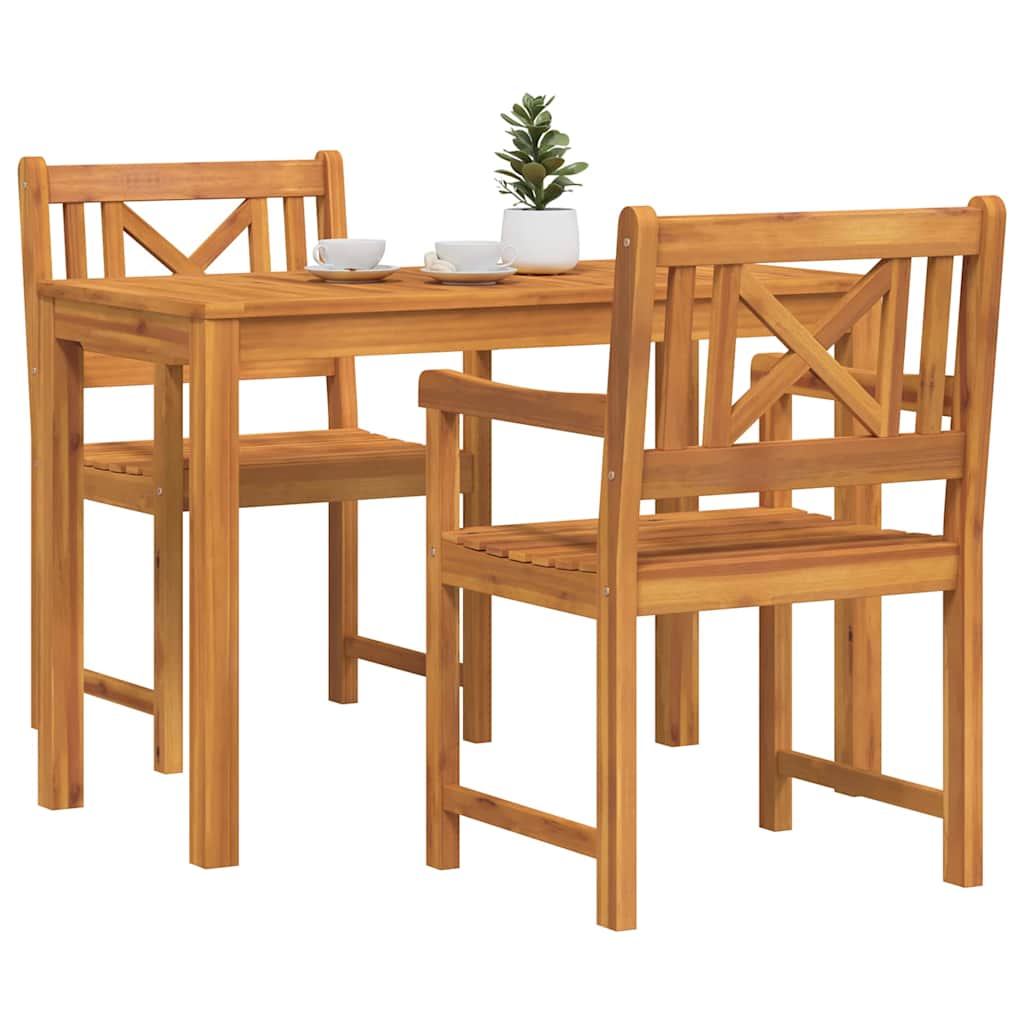 Hage Spisegruppe 3 Pcs Brun Solid Akasietre
