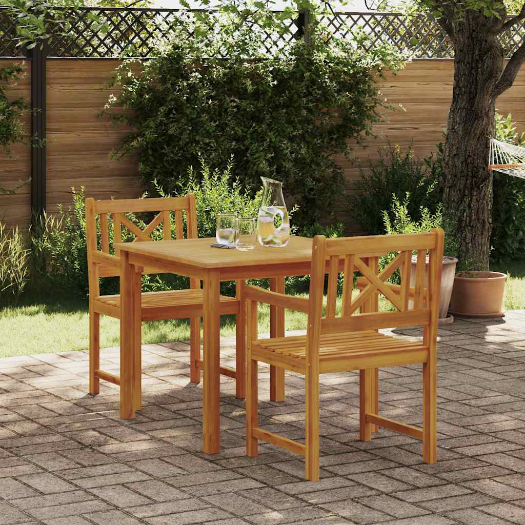 Hage Spisegruppe 3 Pcs Brun Massivt Akasietre