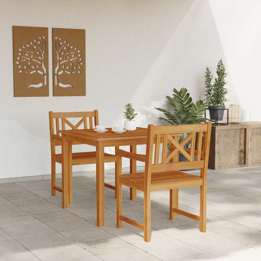 Hage Spisegruppe 3 Pcs Brun Massivt Akasietre