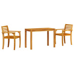 Hage Spisegruppe 3 Pcs Brun Solid Akasietre