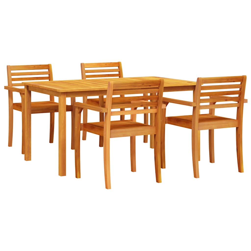 Hage Spisegruppe 5 Pcs Brun Solid Akasietre