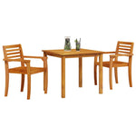 Hage Spisegruppe 3 Pcs Brun Solid Akasietre