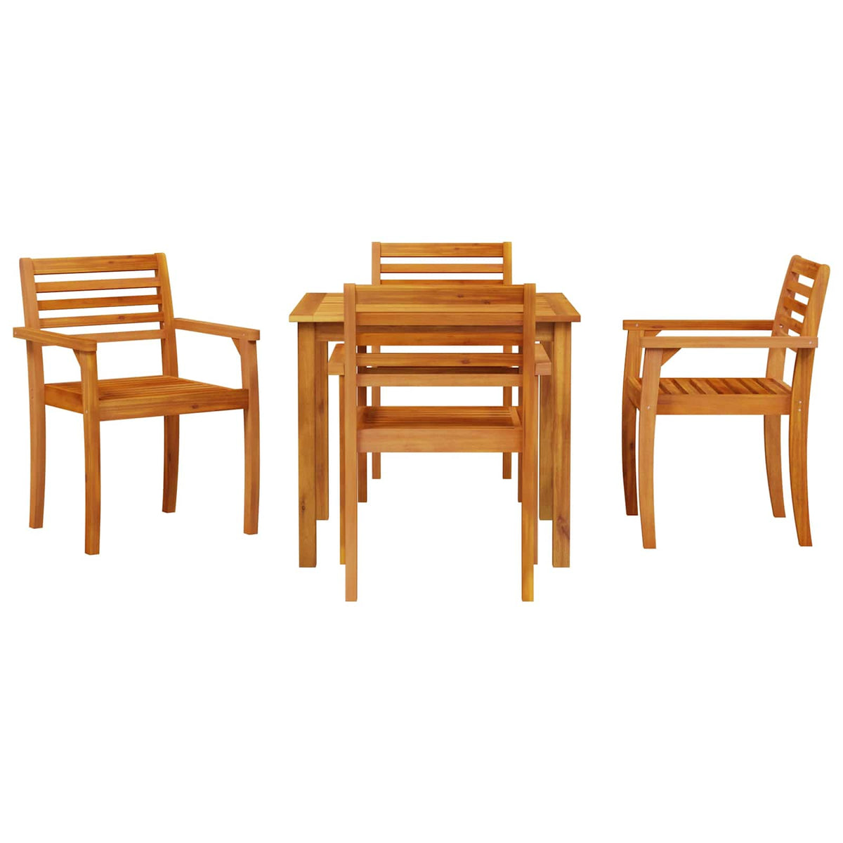Hage Spisegruppe 5 Pcs Brun Solid Akasietre