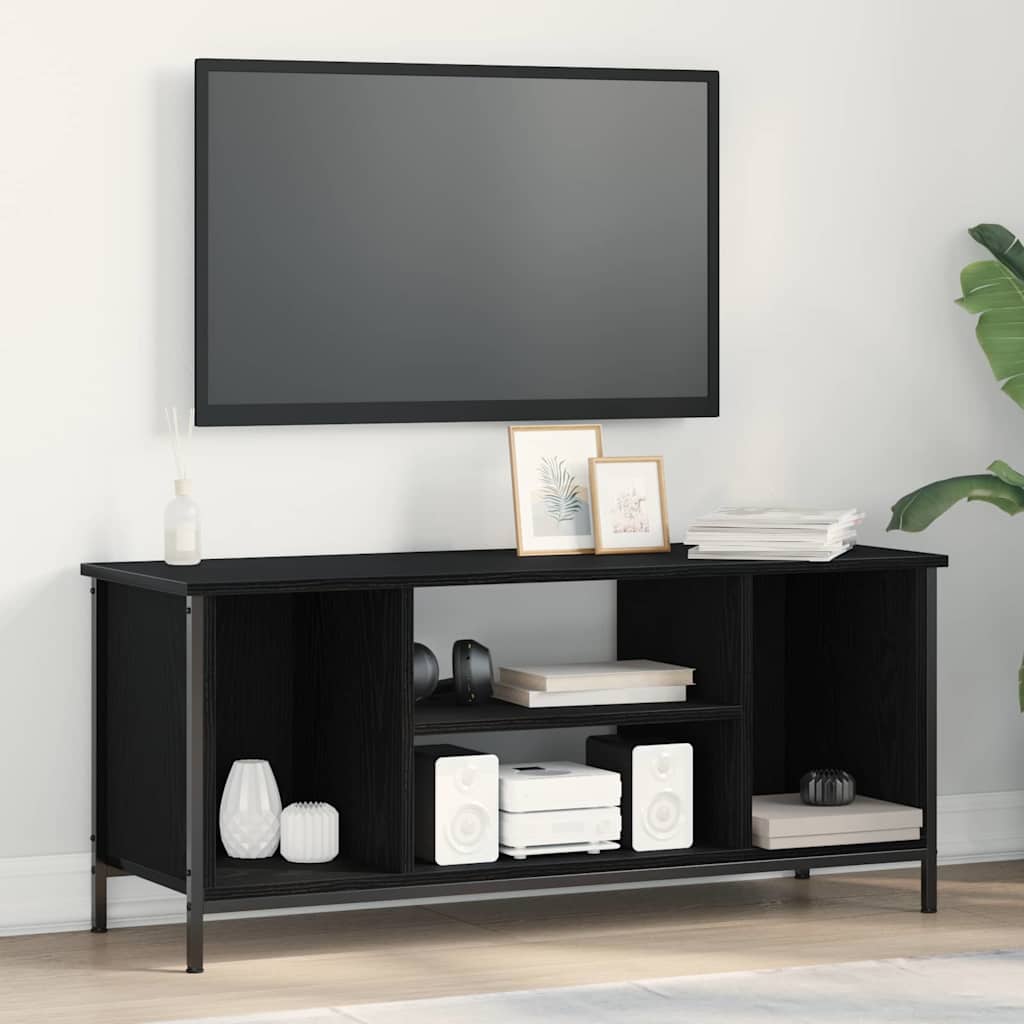 Tv-Skap Svart Eik 102 X 35 X 45 Cm Konstruert Tre