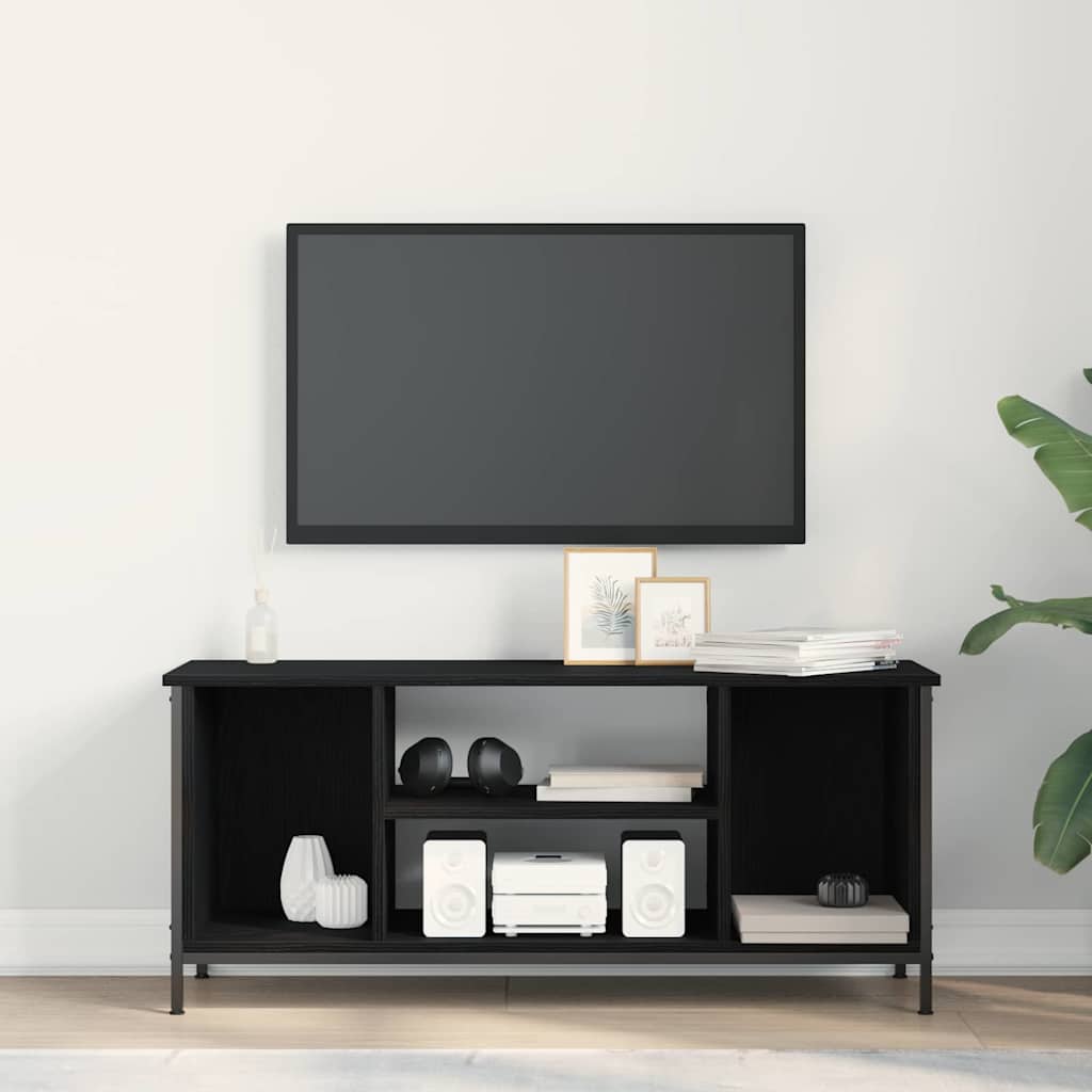 Tv-Skap Svart Eik 102 X 35 X 45 Cm Konstruert Tre