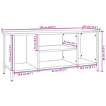 Tv-Skap Svart Eik 102 X 35 X 45 Cm Konstruert Tre