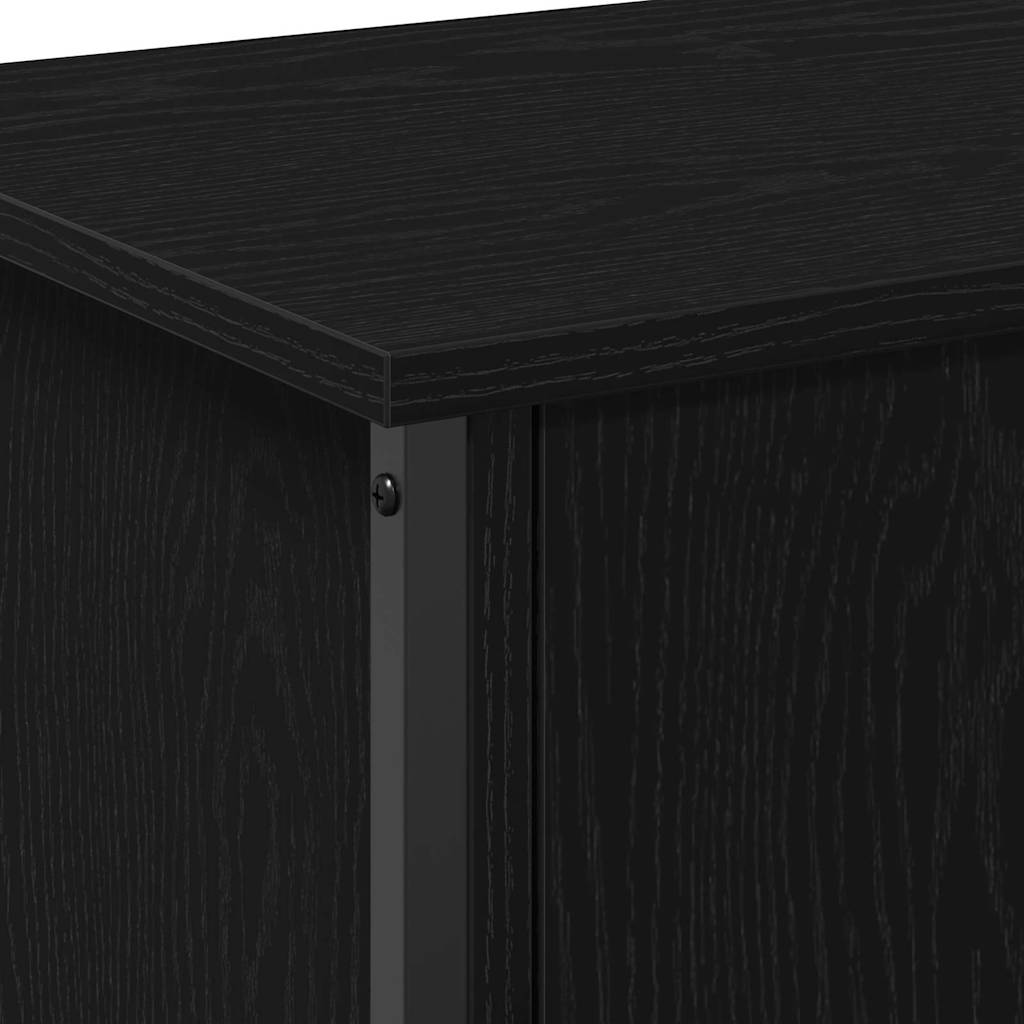 Tv-Skap Svart Eik 100 X 35 X 45 Cm Konstruert Tre