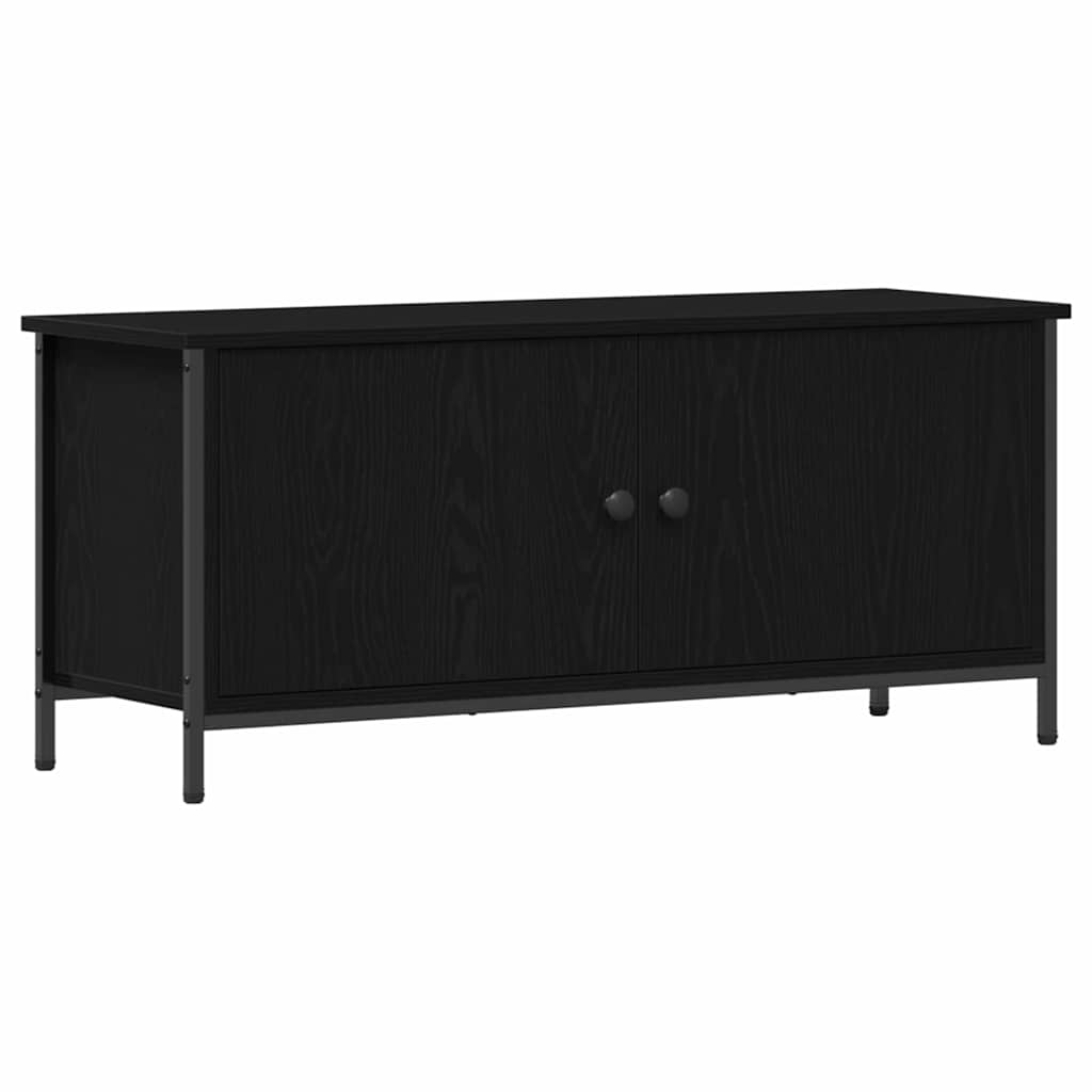 Tv-Skap Svart Eik 100 X 35 X 45 Cm Konstruert Tre