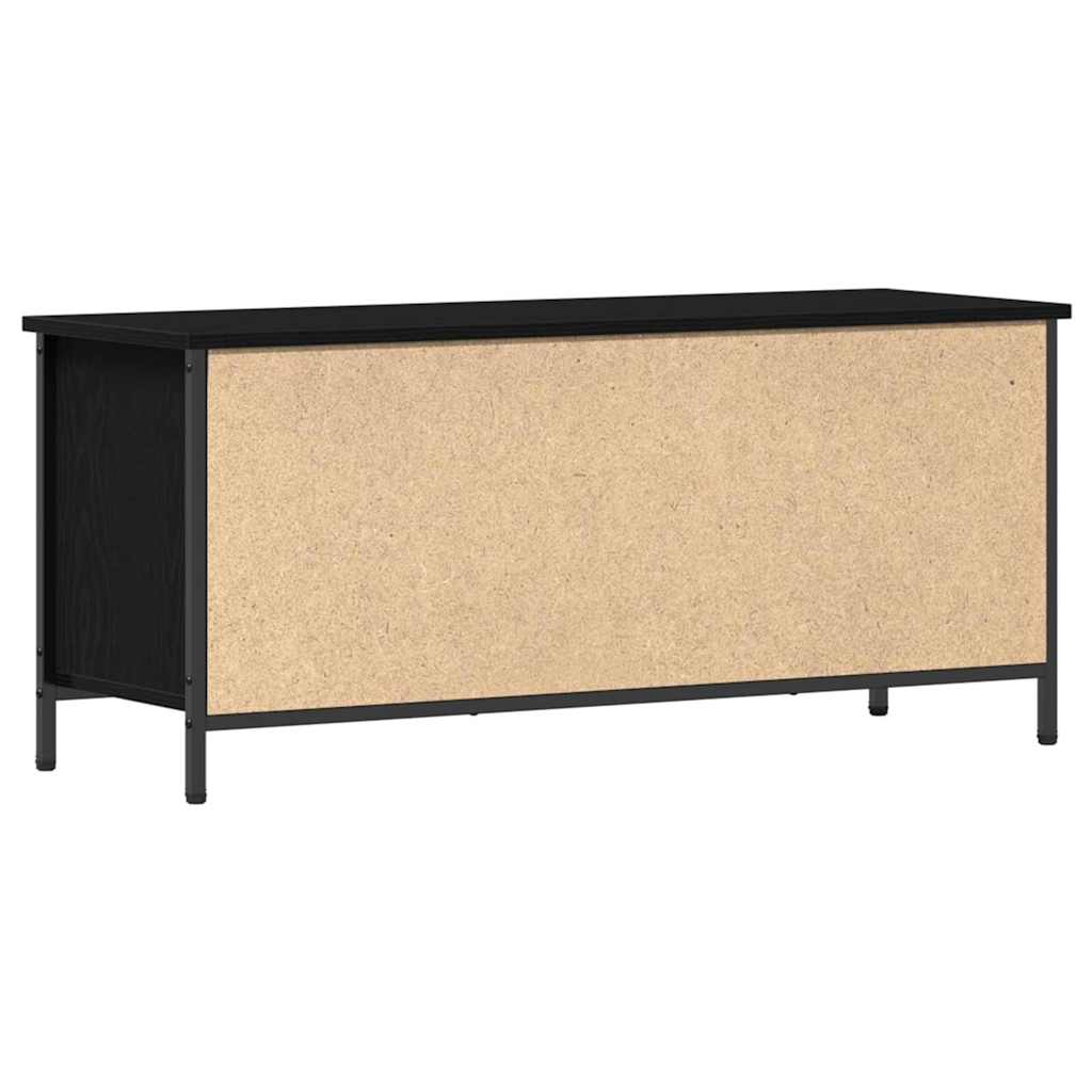 Tv-Skap Svart Eik 100 X 35 X 45 Cm Konstruert Tre