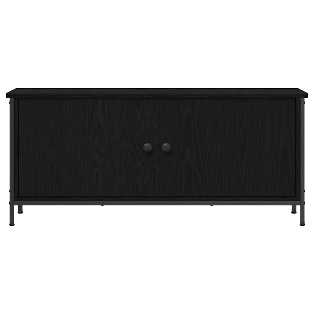 Tv-Skap Svart Eik 100 X 35 X 45 Cm Konstruert Tre