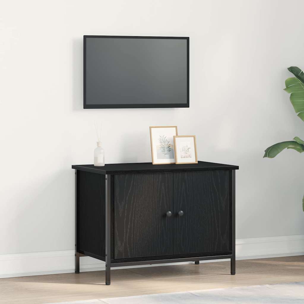 Tv-Skap Svart Eik 60 X 35 X 45 Cm Konstruert Tre