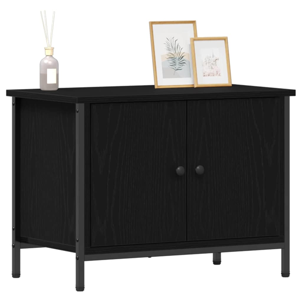 Tv-Skap Svart Eik 60 X 35 X 45 Cm Konstruert Tre
