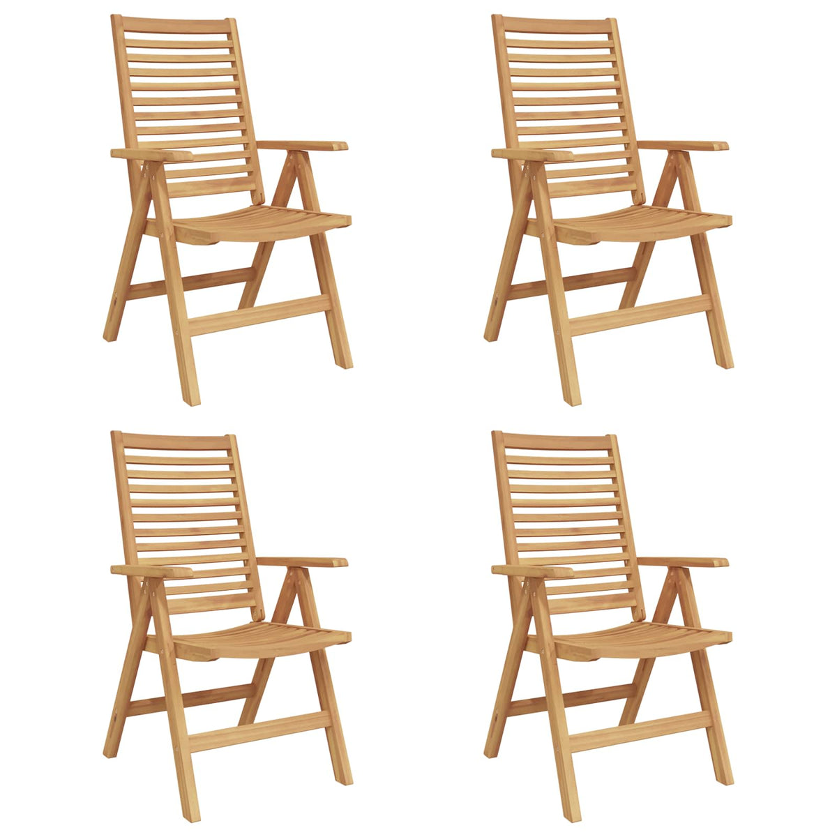 Stol 4 Pcs Brun 64,5 X 52 X 108 Cm Massivt Teaktre