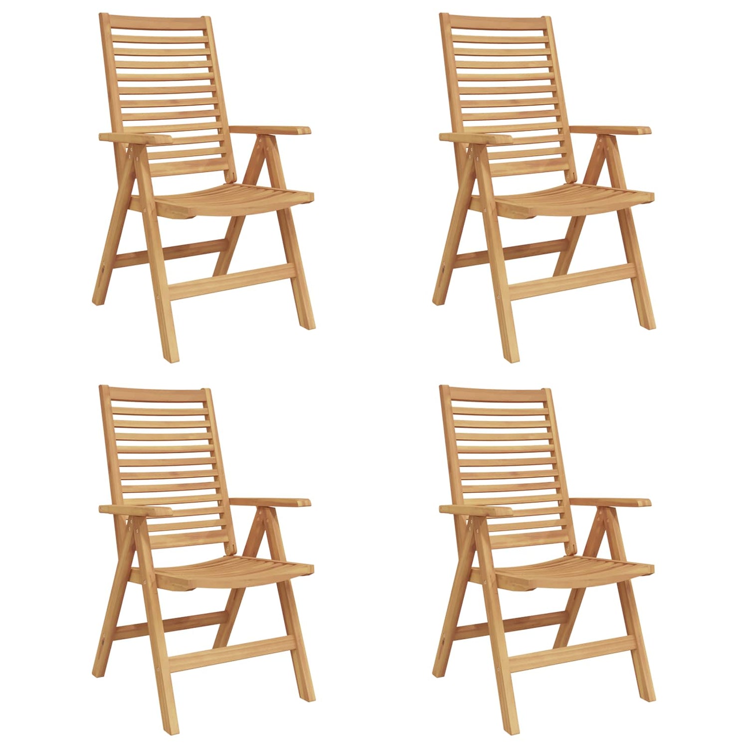 Stol 4 Pcs Brun 64,5 X 52 X 108 Cm Massivt Teaktre