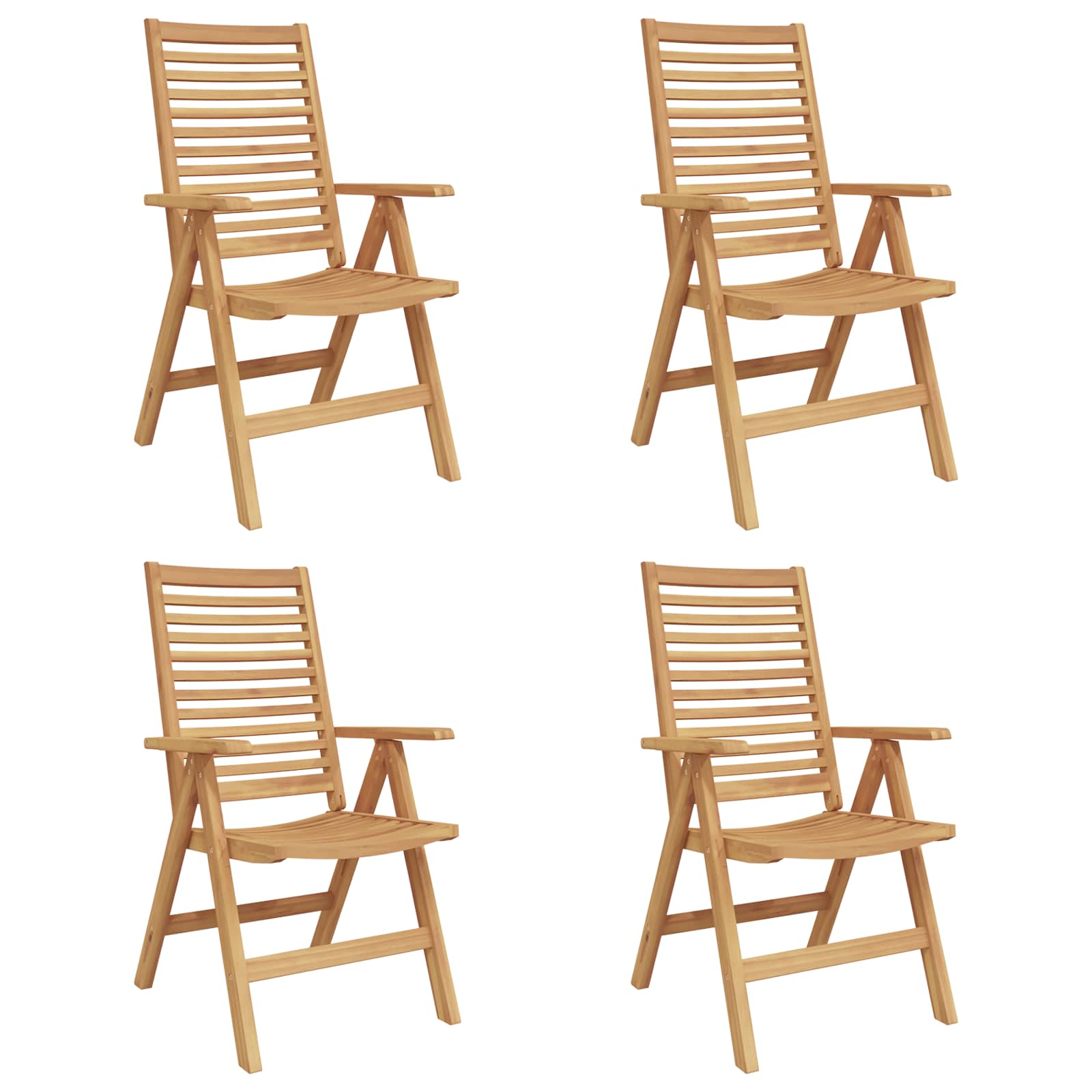 Stol 4 Pcs Brun 64,5 X 52 X 108 Cm Massivt Teaktre