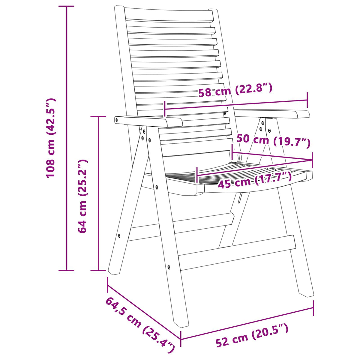 Stol 4 Pcs Brun 64,5 X 52 X 108 Cm Massivt Teaktre